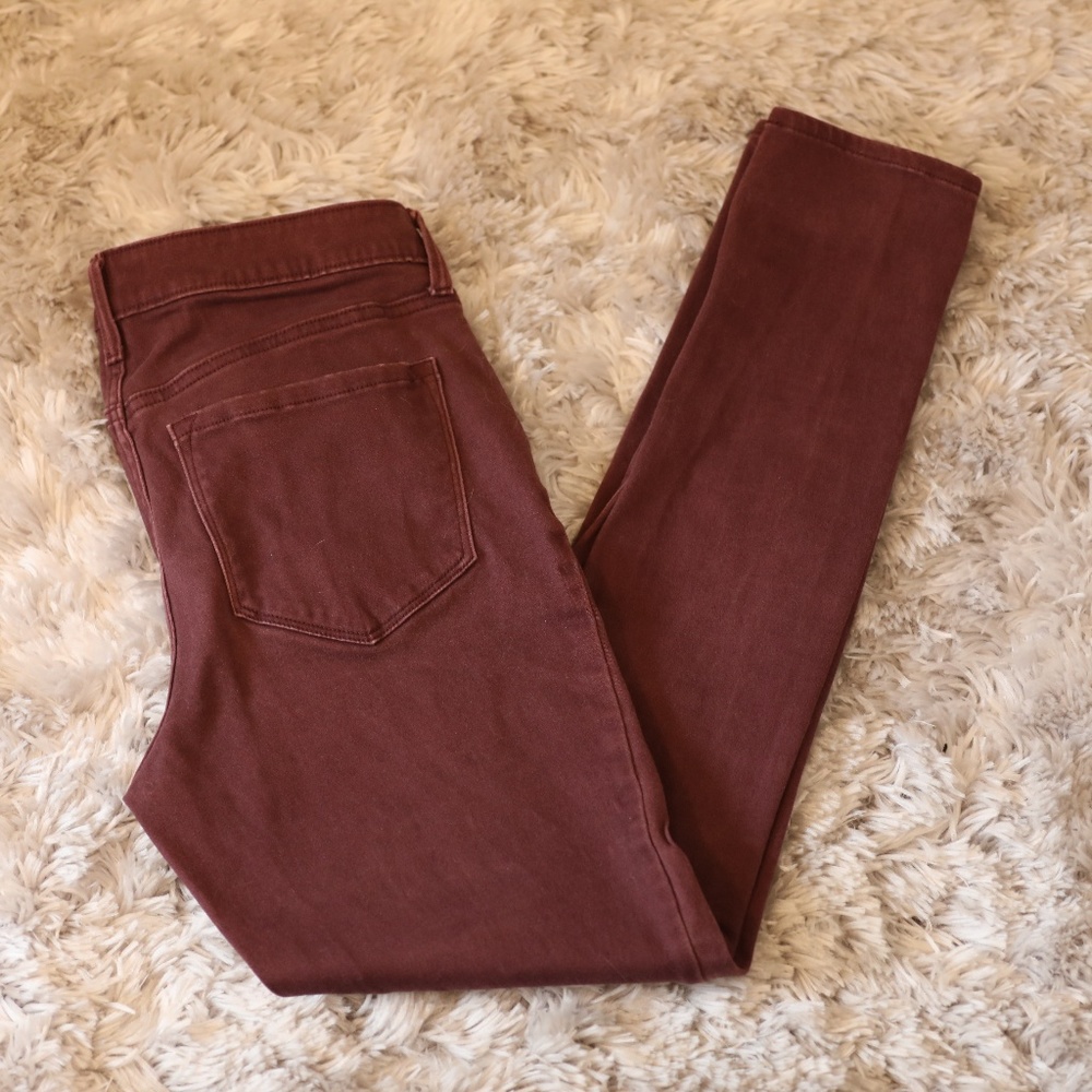 Old Navy Soft Maroon Skinny Jeans